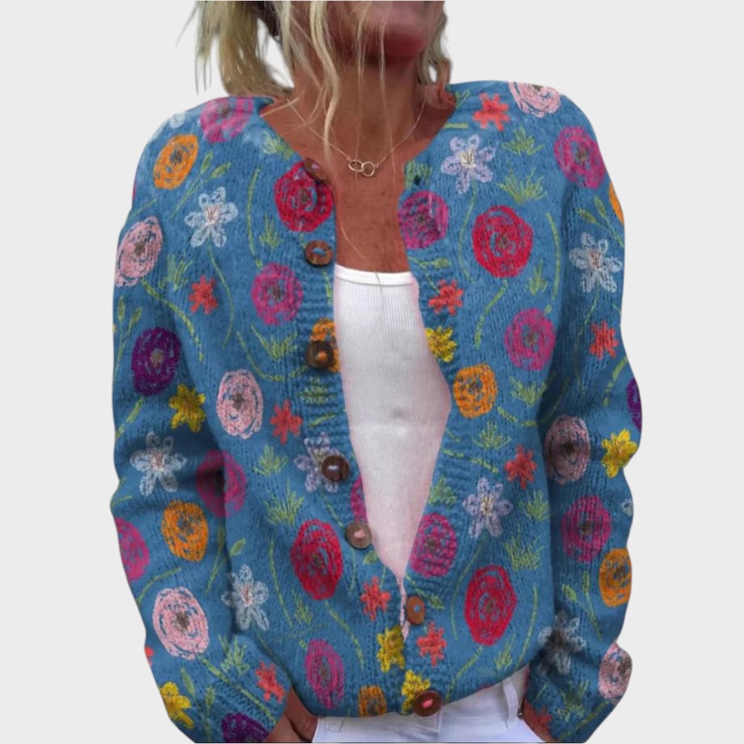 Freya - Floral Autumn Cardigan