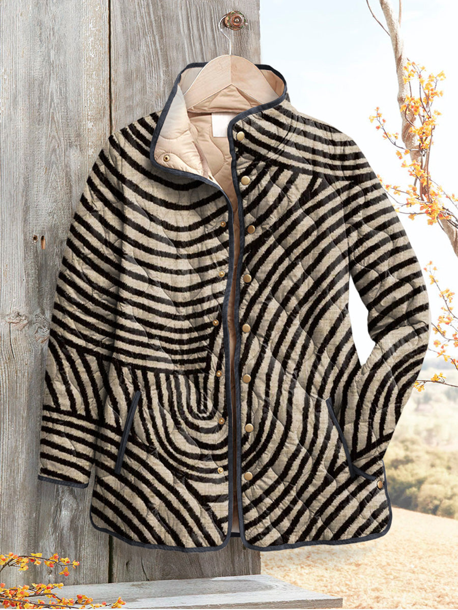 Constance | Retro Circle Quilted Jacket