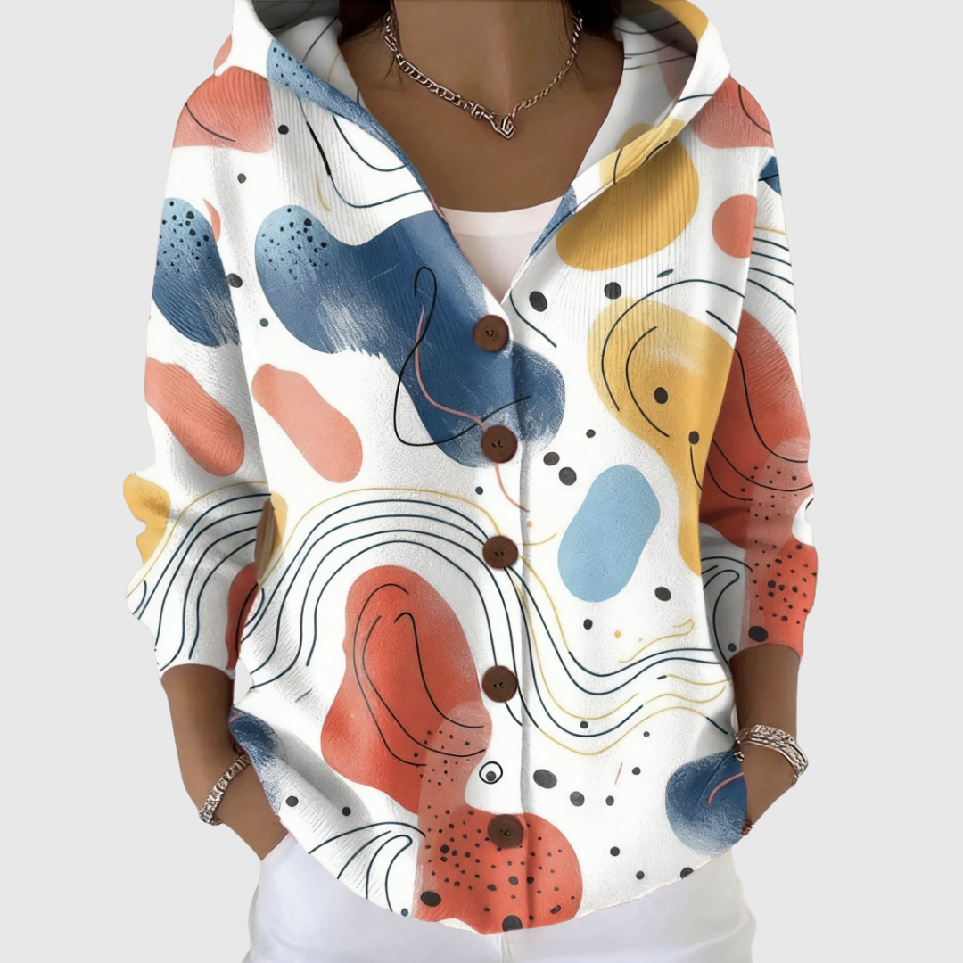 Solène | Modern Abstract Cardigan