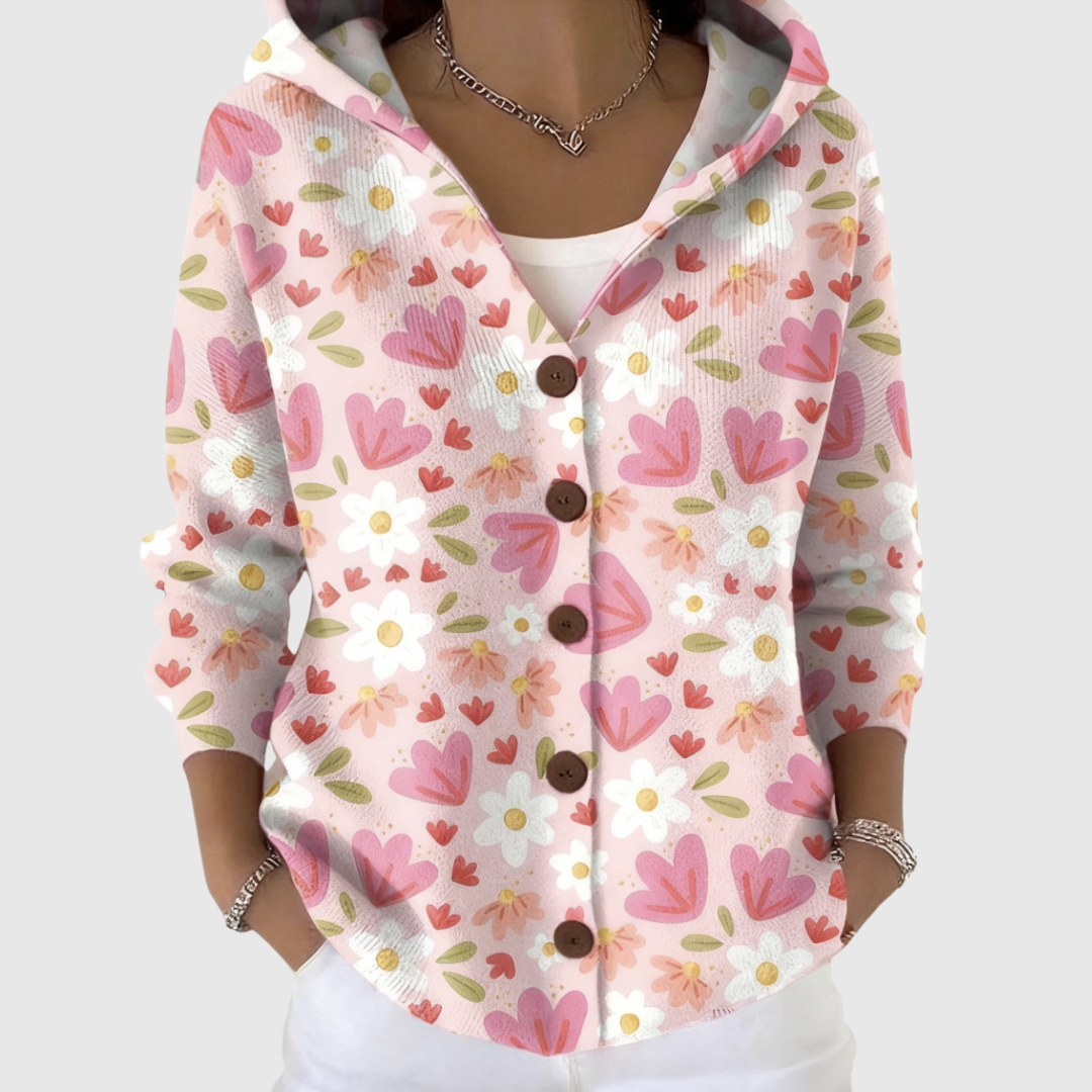 Thaélys | Floral Hearts Cardigan