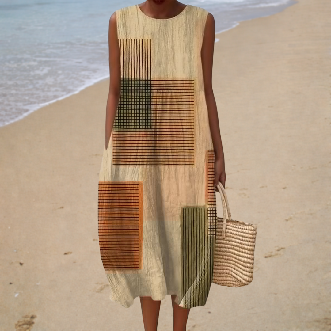 Graphic | Sleeveless Midi Dress