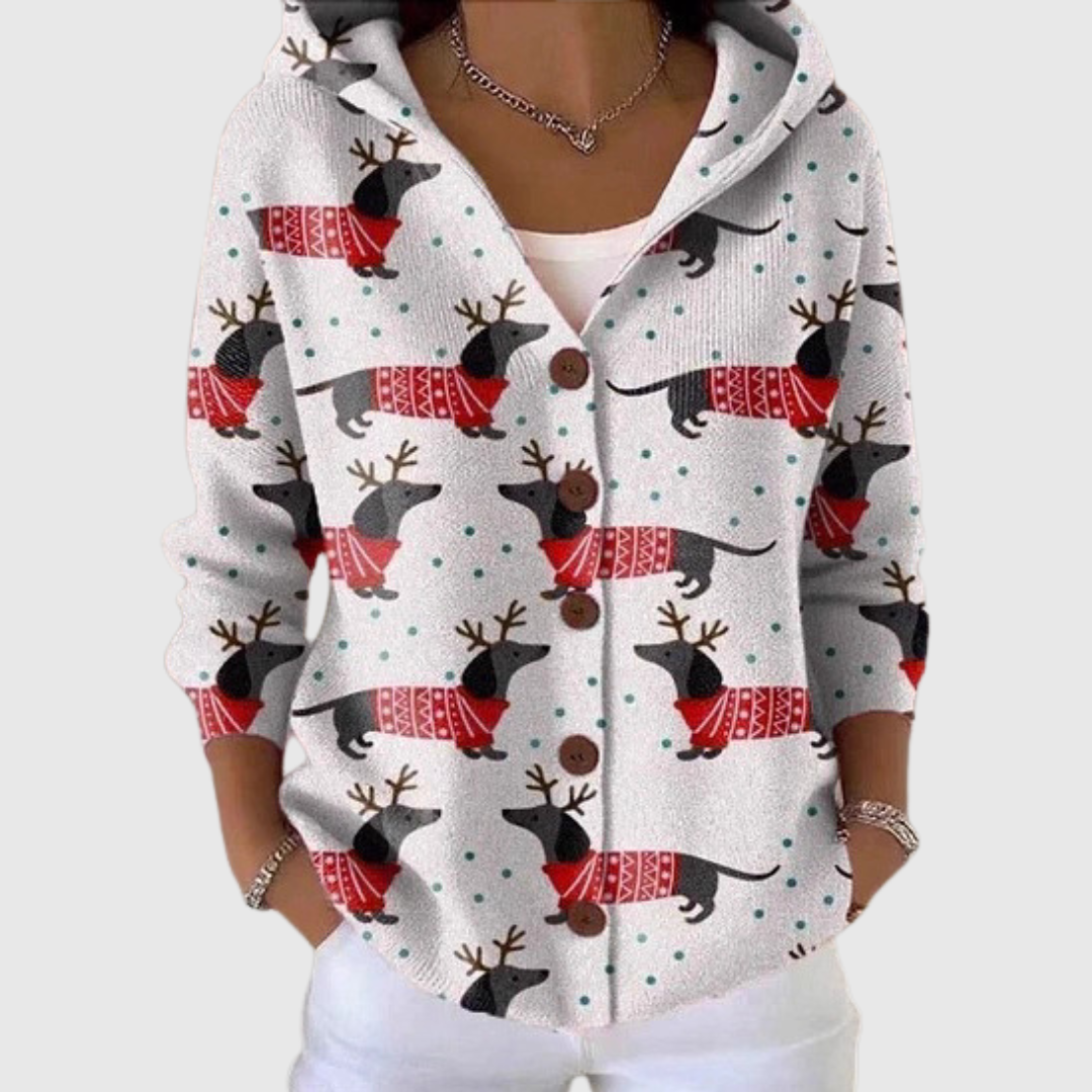 Bertille | Festive Dogs Cardigan