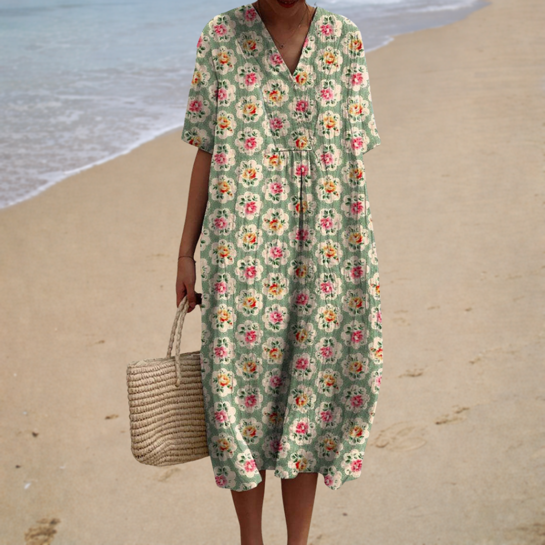 Retro Rose | Midi Dress