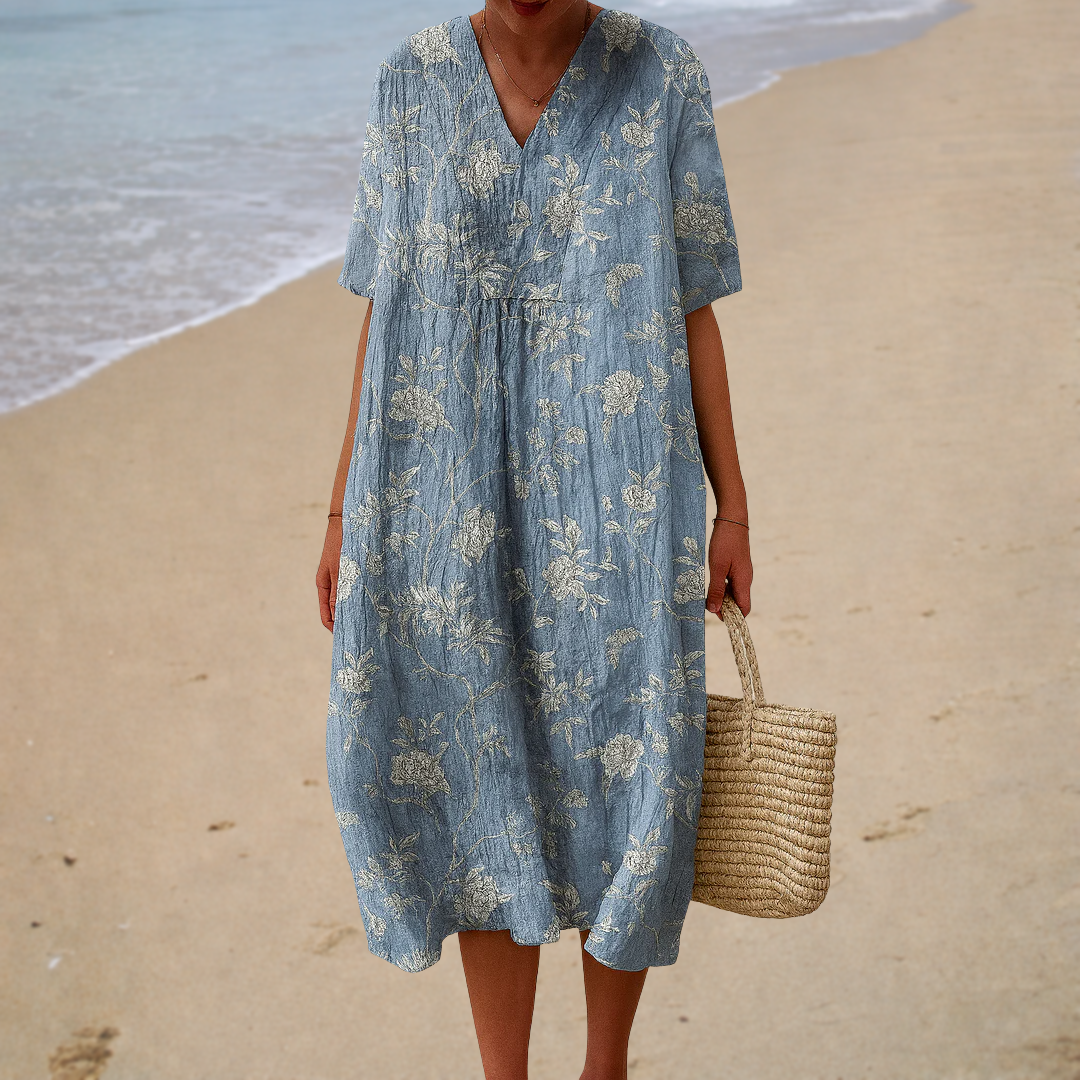 Relaxed | V-Neck Midi Dress