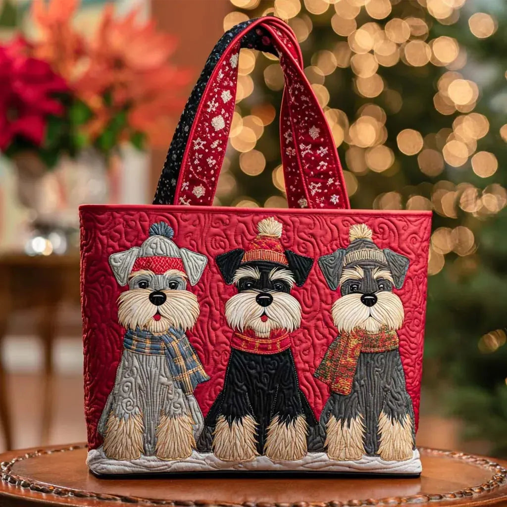 Handcrafted Bag - Trio of Schnauzers Design