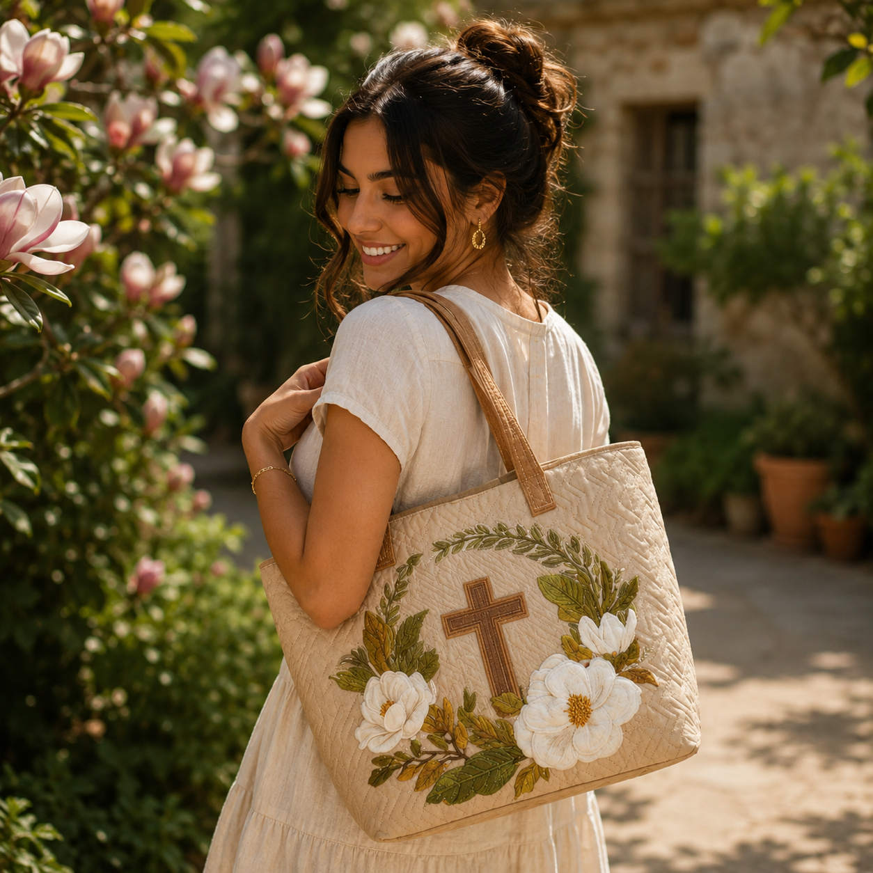 Handcrafted Sacred Cross Bag
