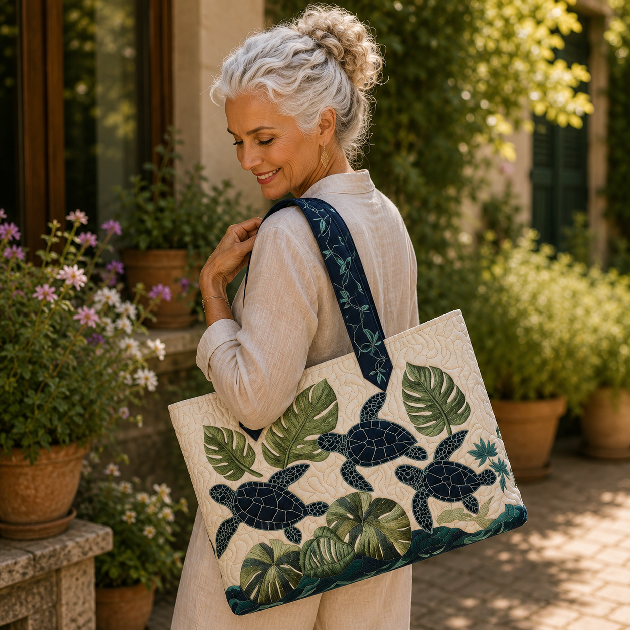Handcrafted Bag - Elegance of the Sea Turtle