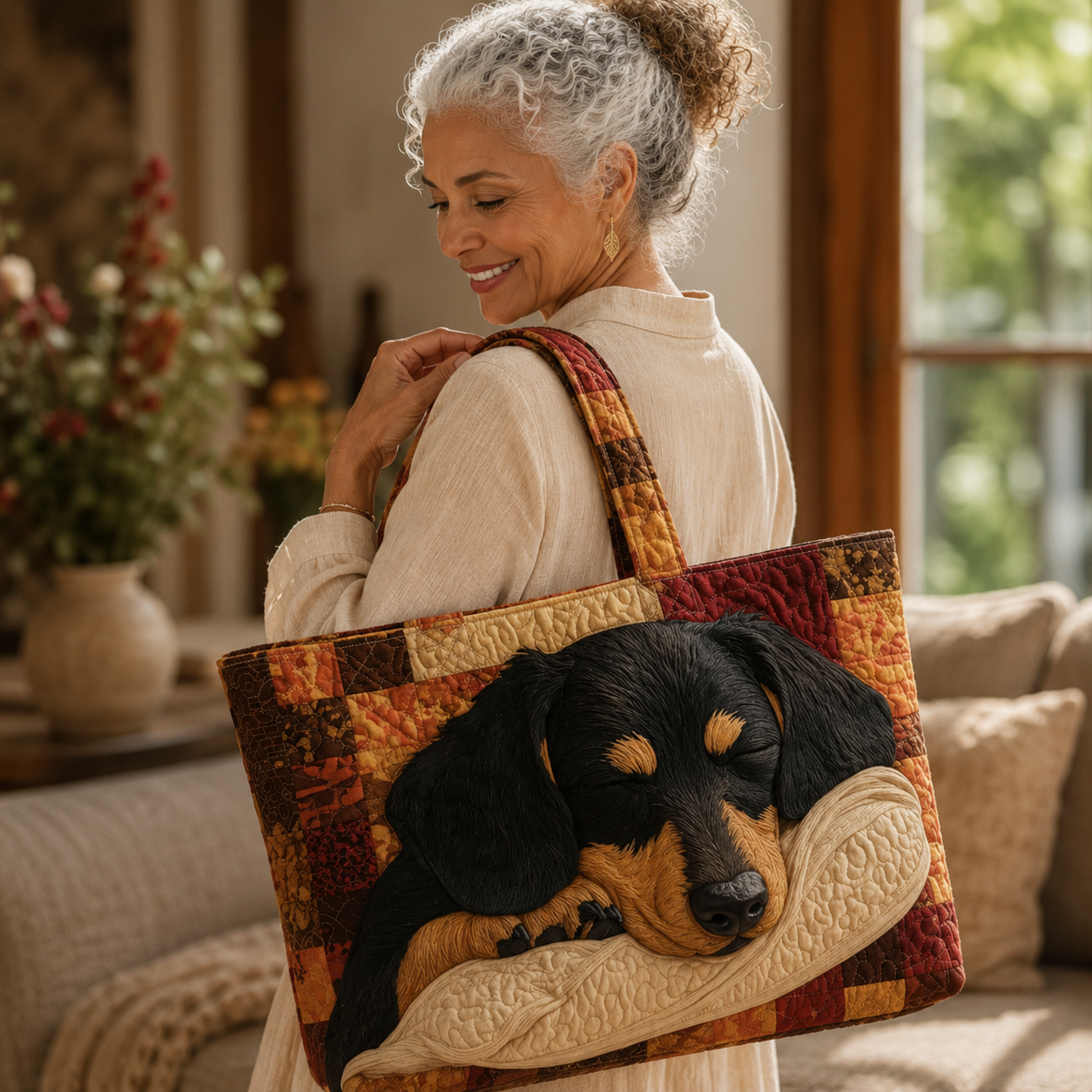 Dachshund-Themed Artisan Bag