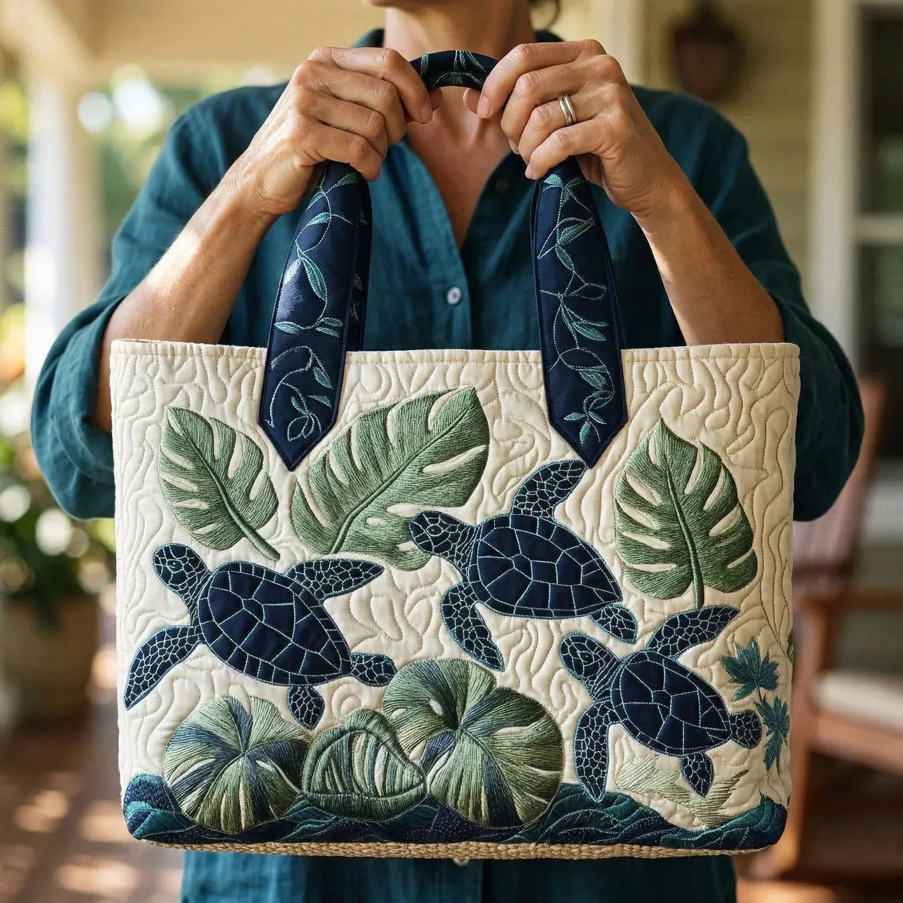 Handcrafted Bag - Elegance of the Sea Turtle