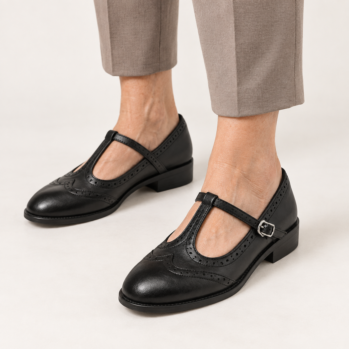 Irene - Classic Brogue Mary Janes