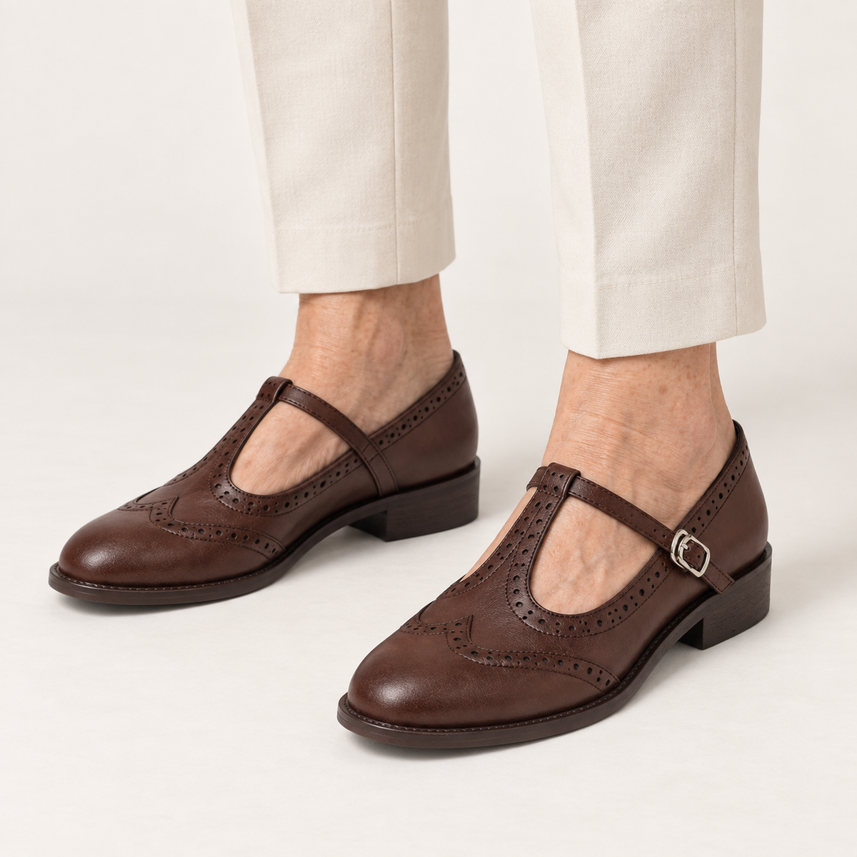 Irene - Classic Brogue Mary Janes