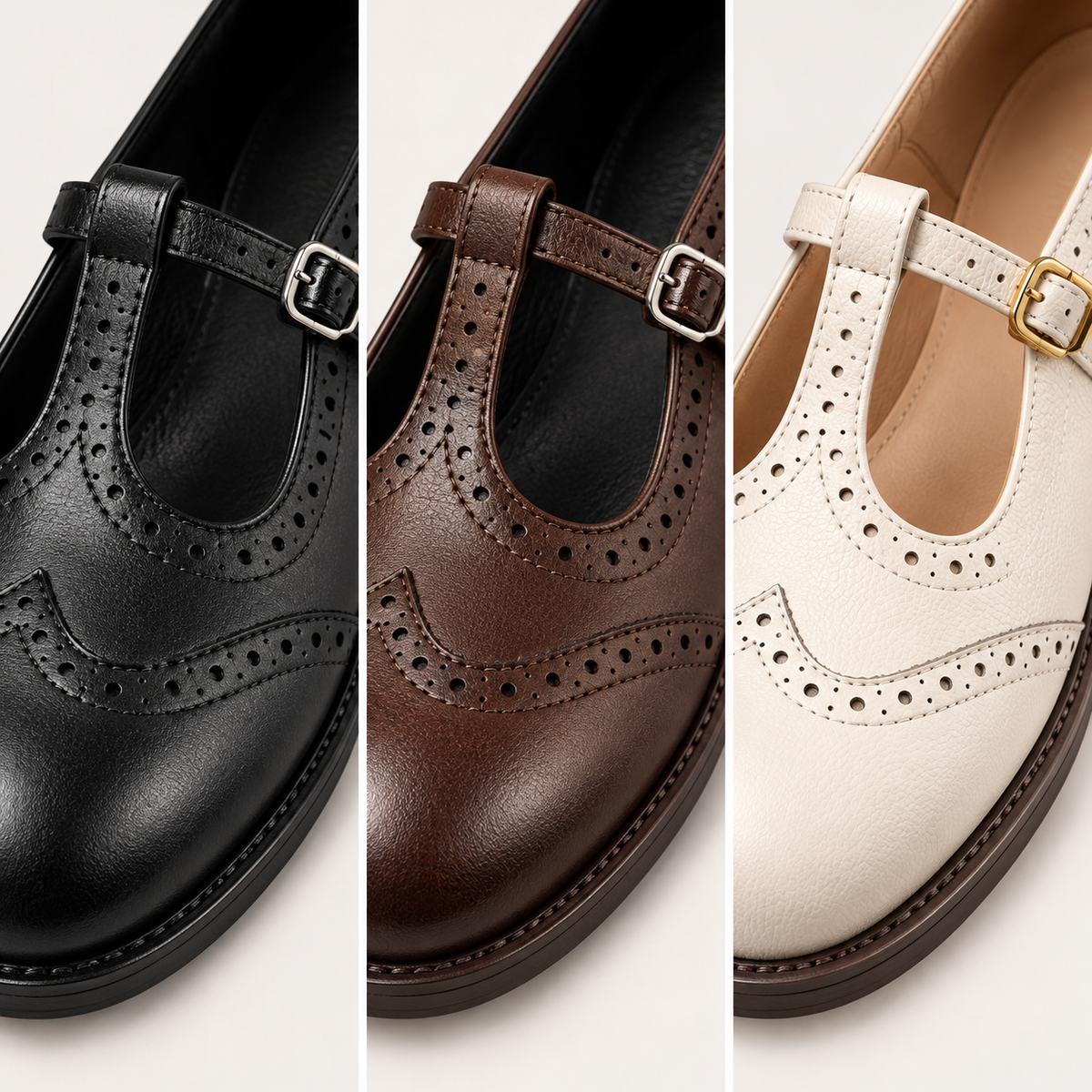 Irene - Classic Brogue Mary Janes
