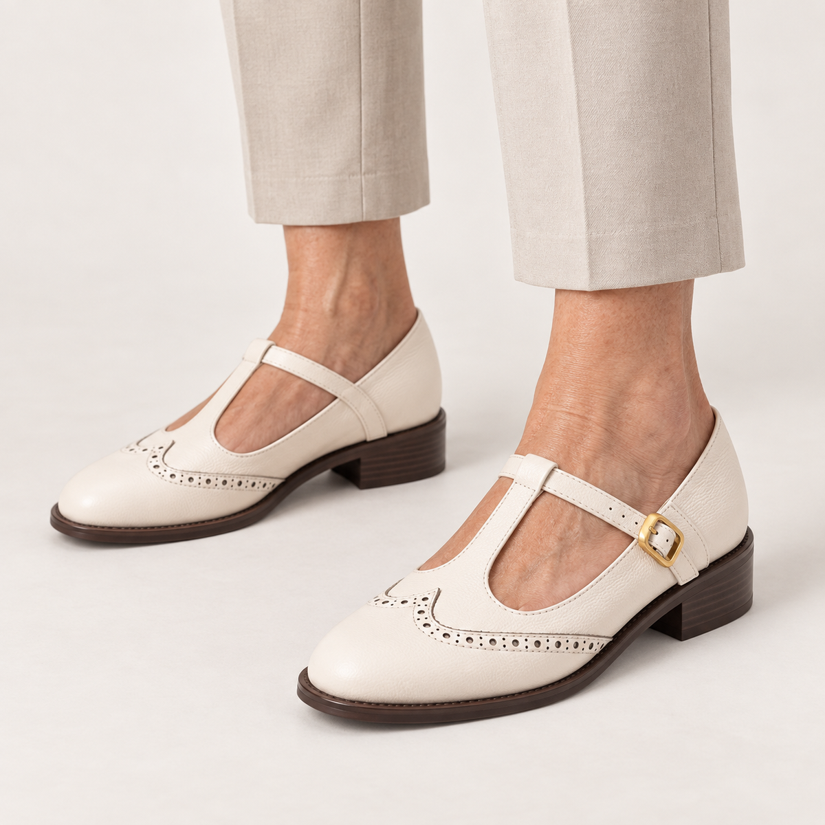 Irene - Classic Brogue Mary Janes