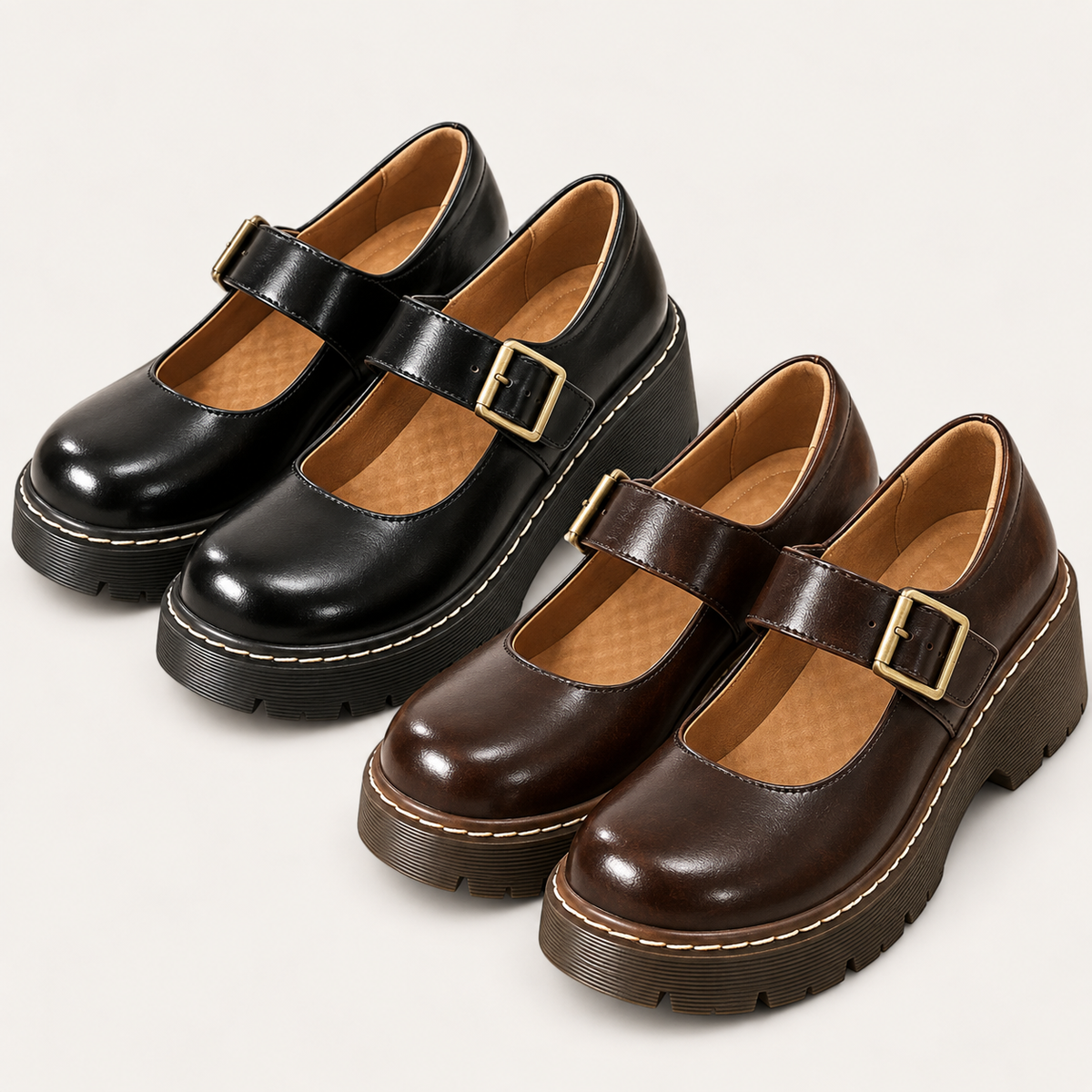 Luna - Chic Platform Mary Janes