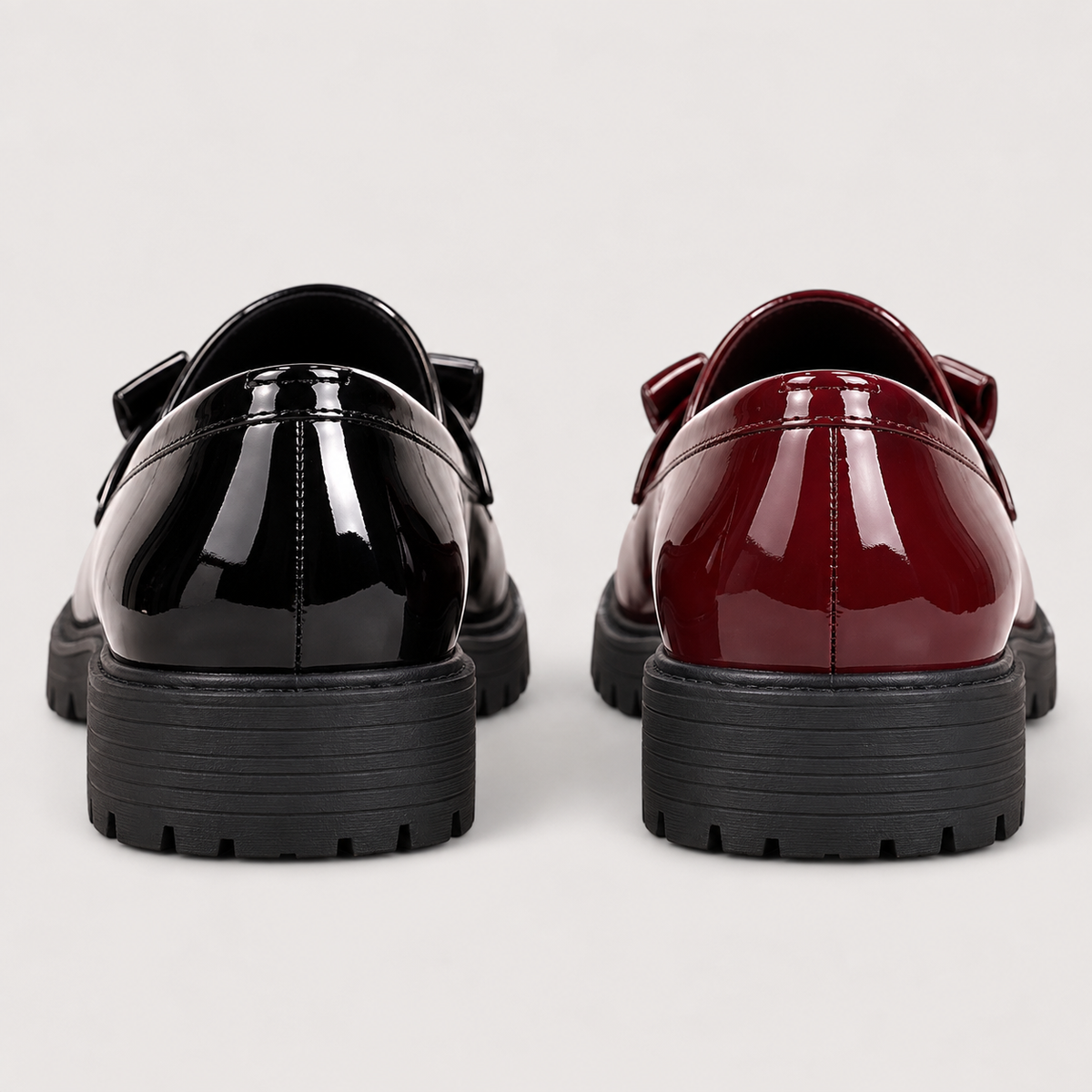 Maya - Glossy Bow Loafers