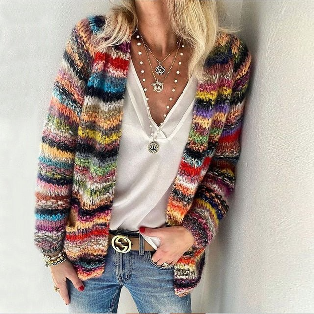 Layla™ - Super Soft Multicoloured Cardigan