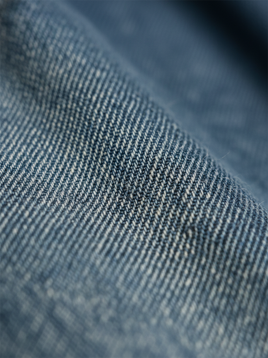 Karen | Vintage Washed Denim Long Dress with a Touch of Soft Cotton