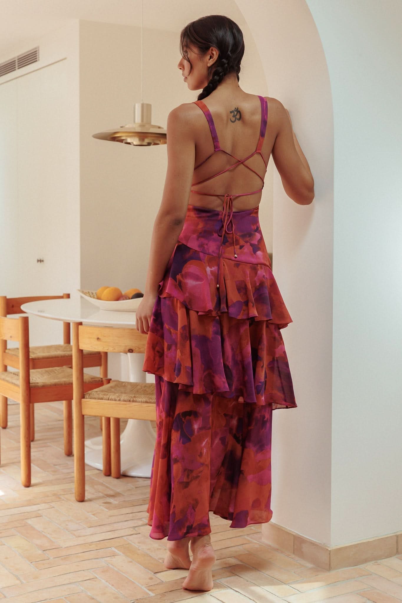 Eva | Ruffle Midi Dress
