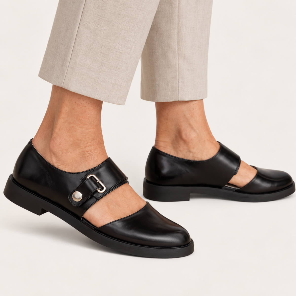 Sofia - Elegant Wide-Strap Mary Janes